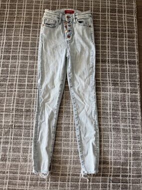 GUESS Light Blue Skinny High-Rise Button-Fly Jeans